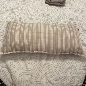 Simons Rustic stripes cushion 30 x 60 cm cottage core beige cream
